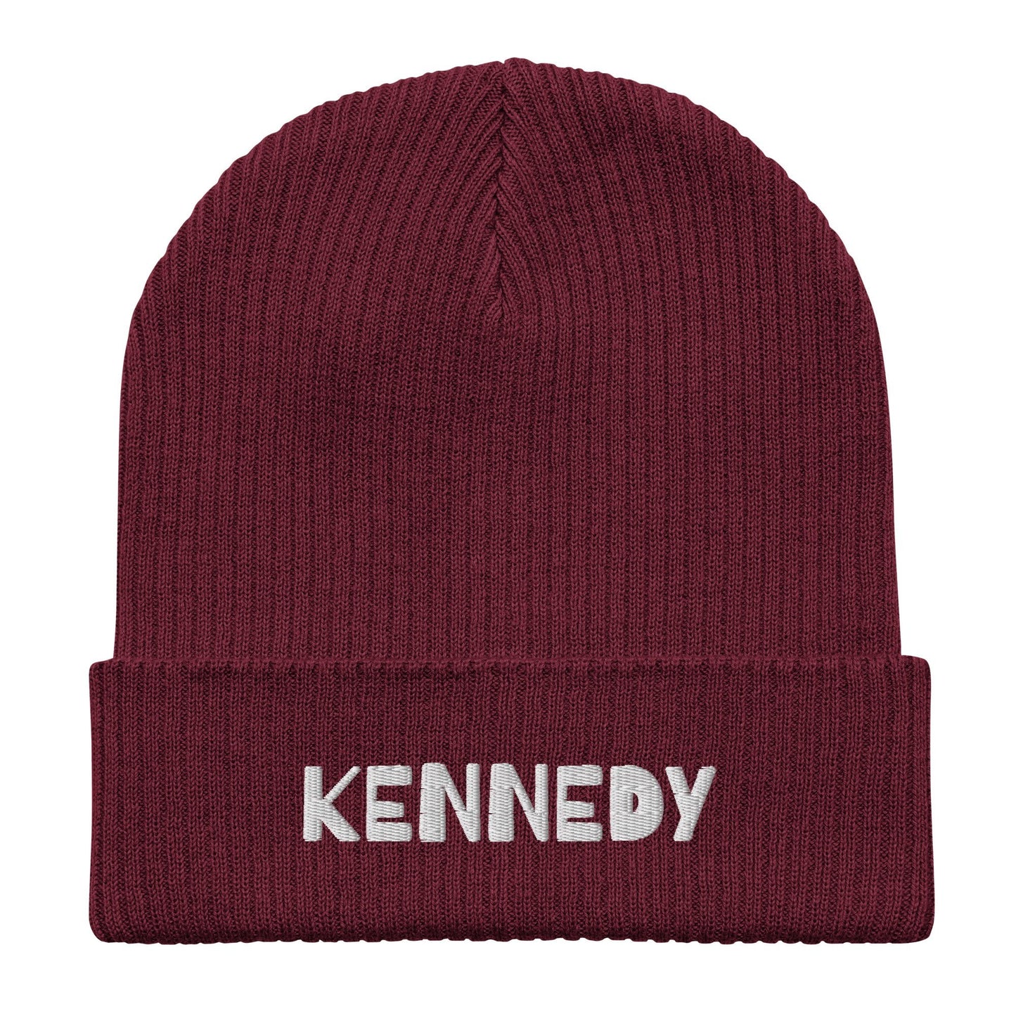 Kennedy Embroidered Organic Ribbed Beanie - Team Kennedy Official Merchandise