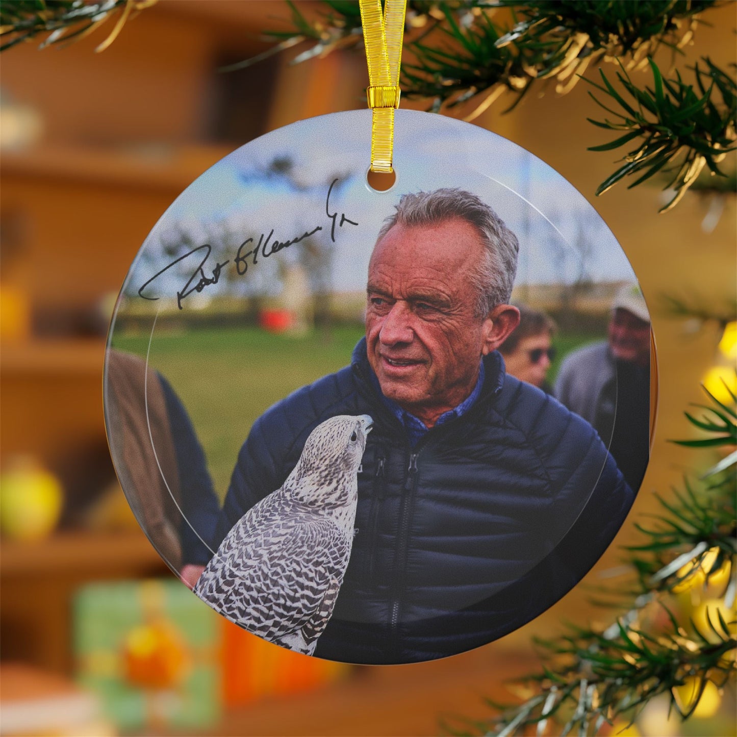 Kennedy Falcon Glass Ornament - Team Kennedy Official Merchandise