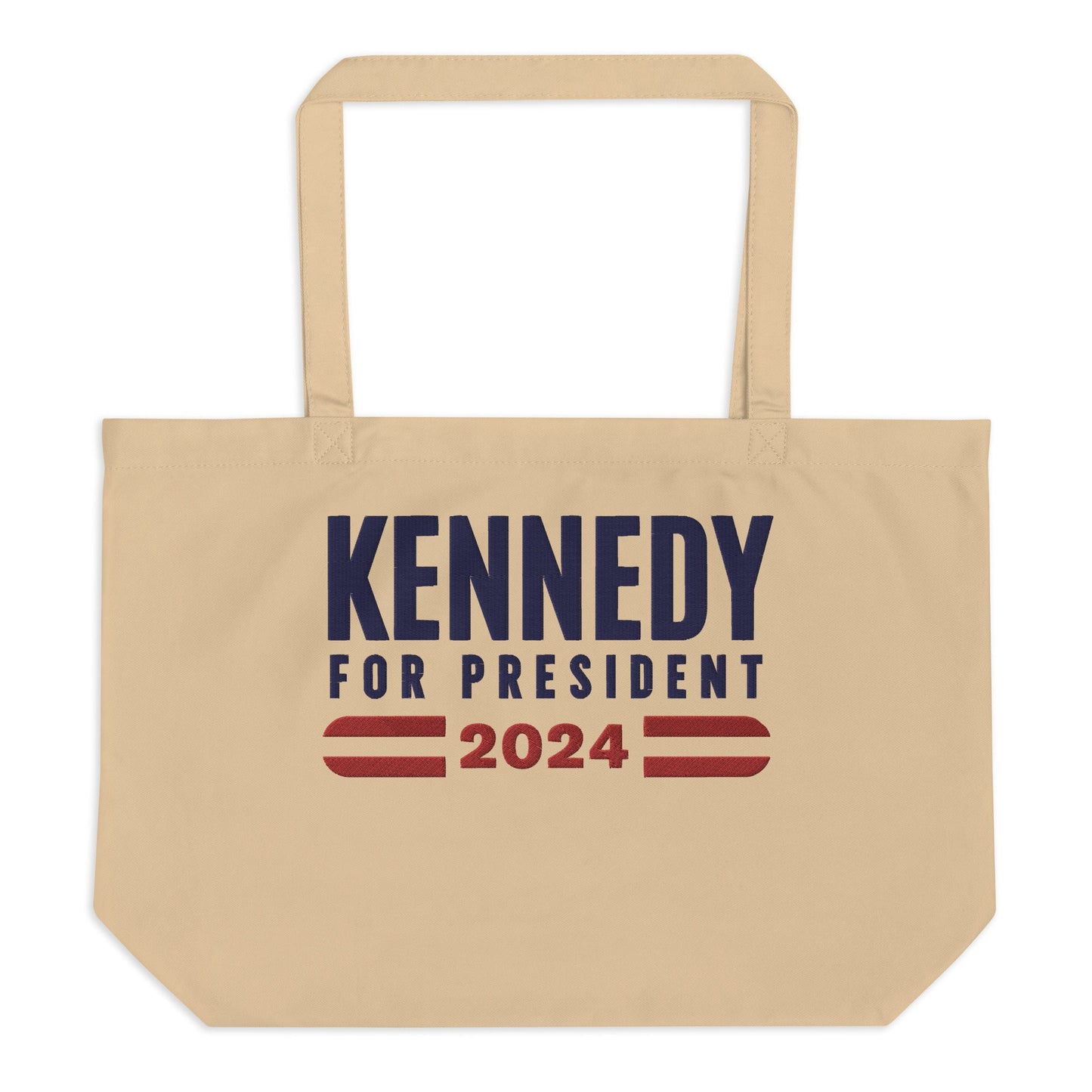 Kennedy for President Embroidered Large Tote Bag - TEAM KENNEDY. All rights reserved