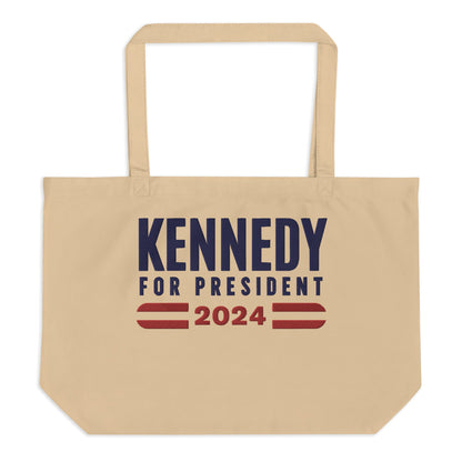 Kennedy for President Embroidered Large Tote Bag - TEAM KENNEDY. All rights reserved