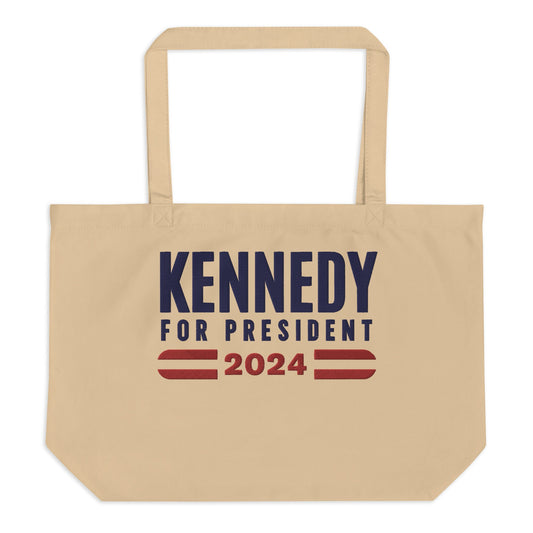 Kennedy for President Embroidered Large Tote Bag - TEAM KENNEDY. All rights reserved