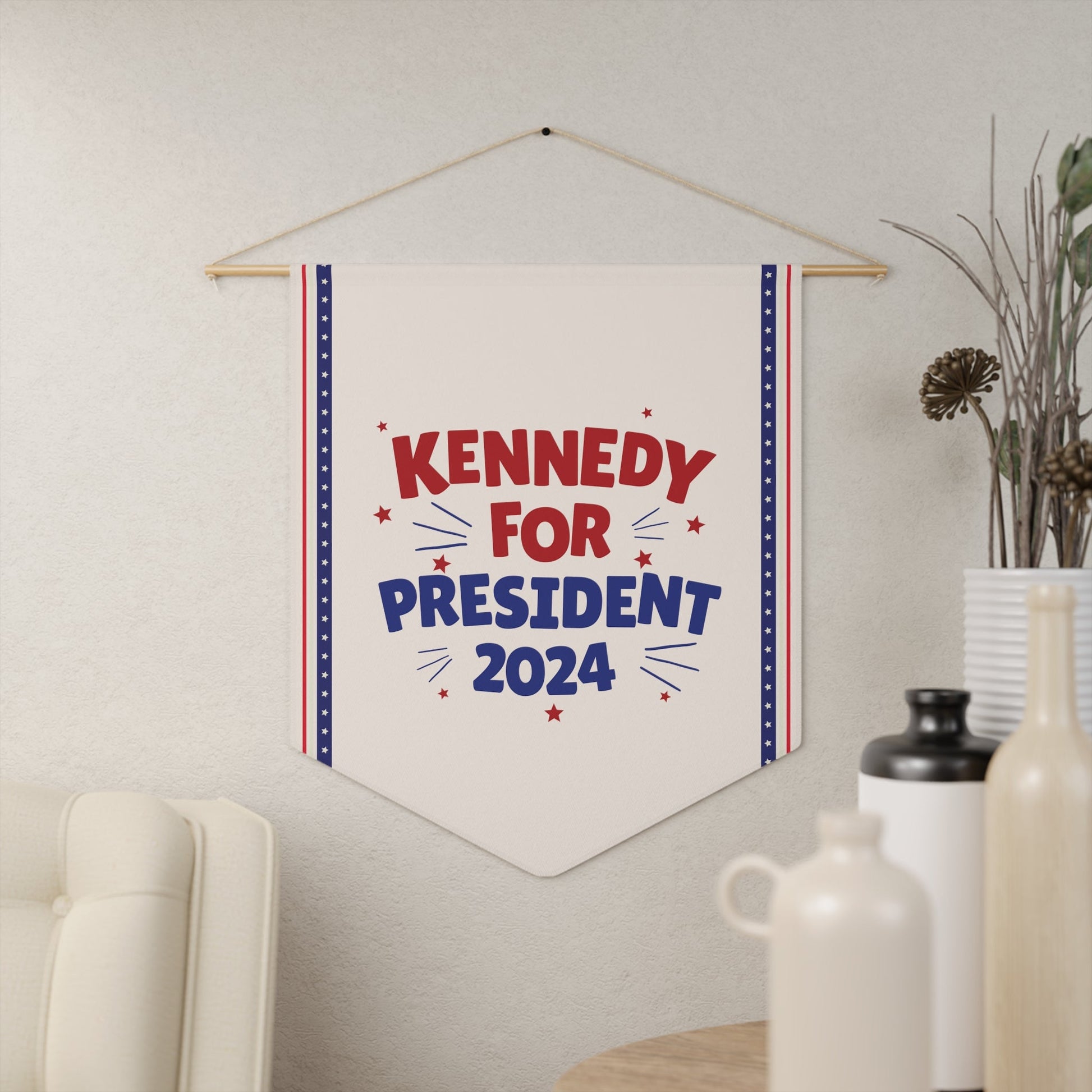 Kennedy for President Fireworks Pennant - TEAM KENNEDY. All rights reserved