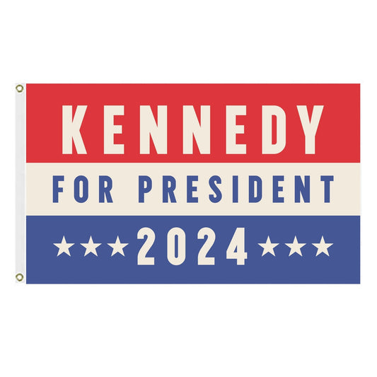 Kennedy for President Flag | 5' x 3' Double - Sided | Flag Only - Team Kennedy Official Merchandise