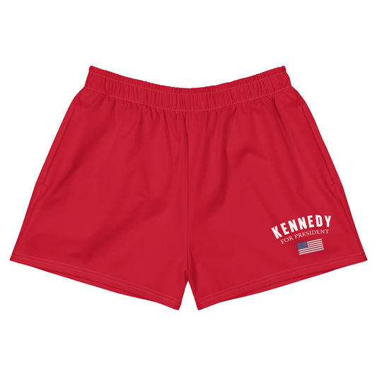 Kennedy for President Flag Women’s Athletic Shorts - TEAM KENNEDY. All rights reserved