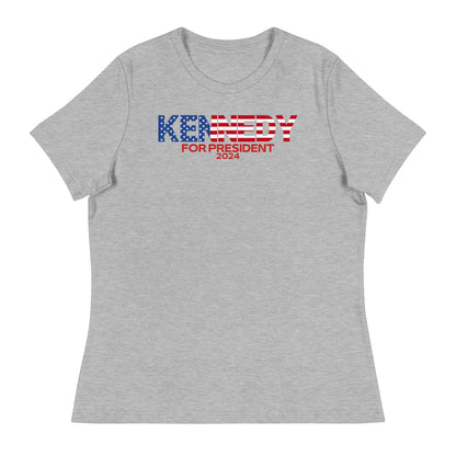 Kennedy for President Flag Women's Relaxed Tee - TEAM KENNEDY. All rights reserved