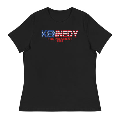 Kennedy for President Flag Women's Relaxed Tee - TEAM KENNEDY. All rights reserved