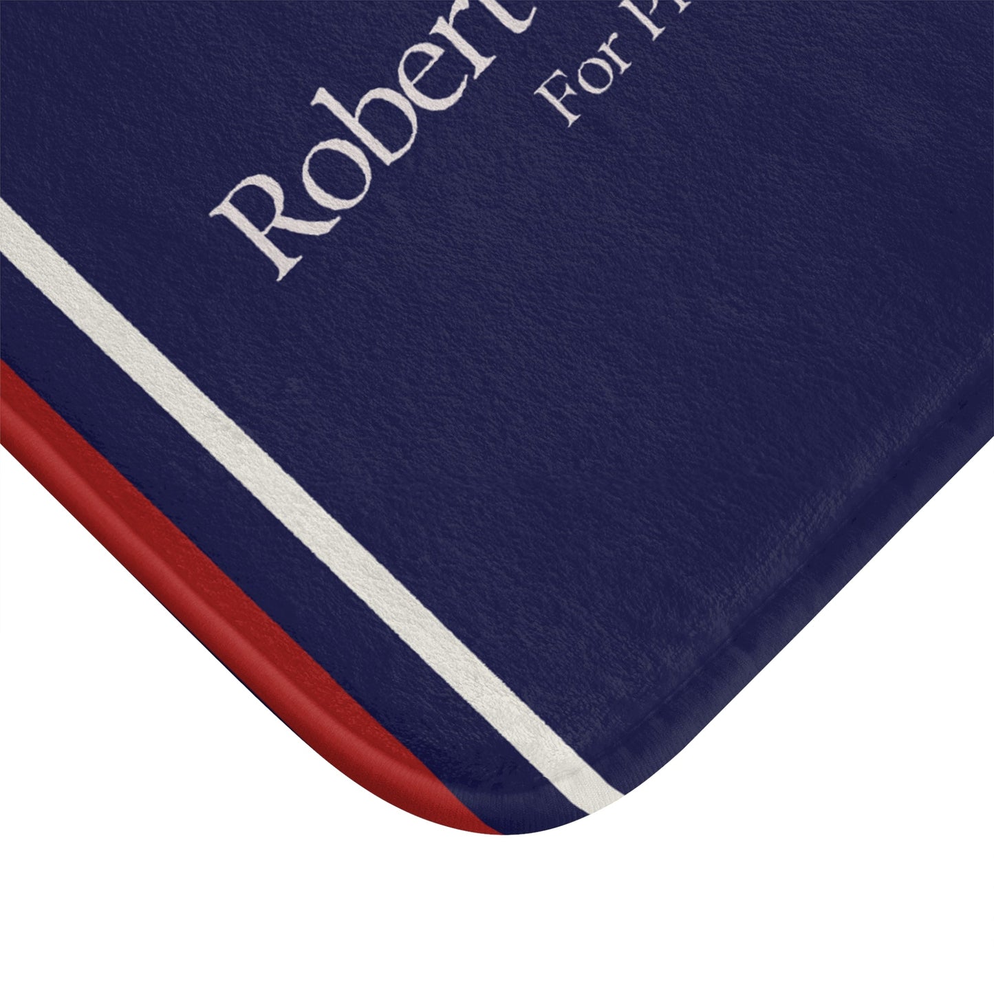 Kennedy for President Striped Navy Bath Mat - TEAM KENNEDY. All rights reserved