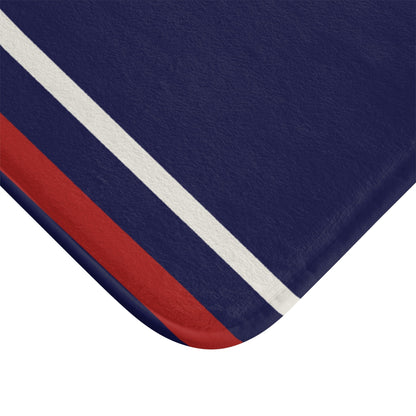 Kennedy for President Striped Navy Bath Mat - TEAM KENNEDY. All rights reserved