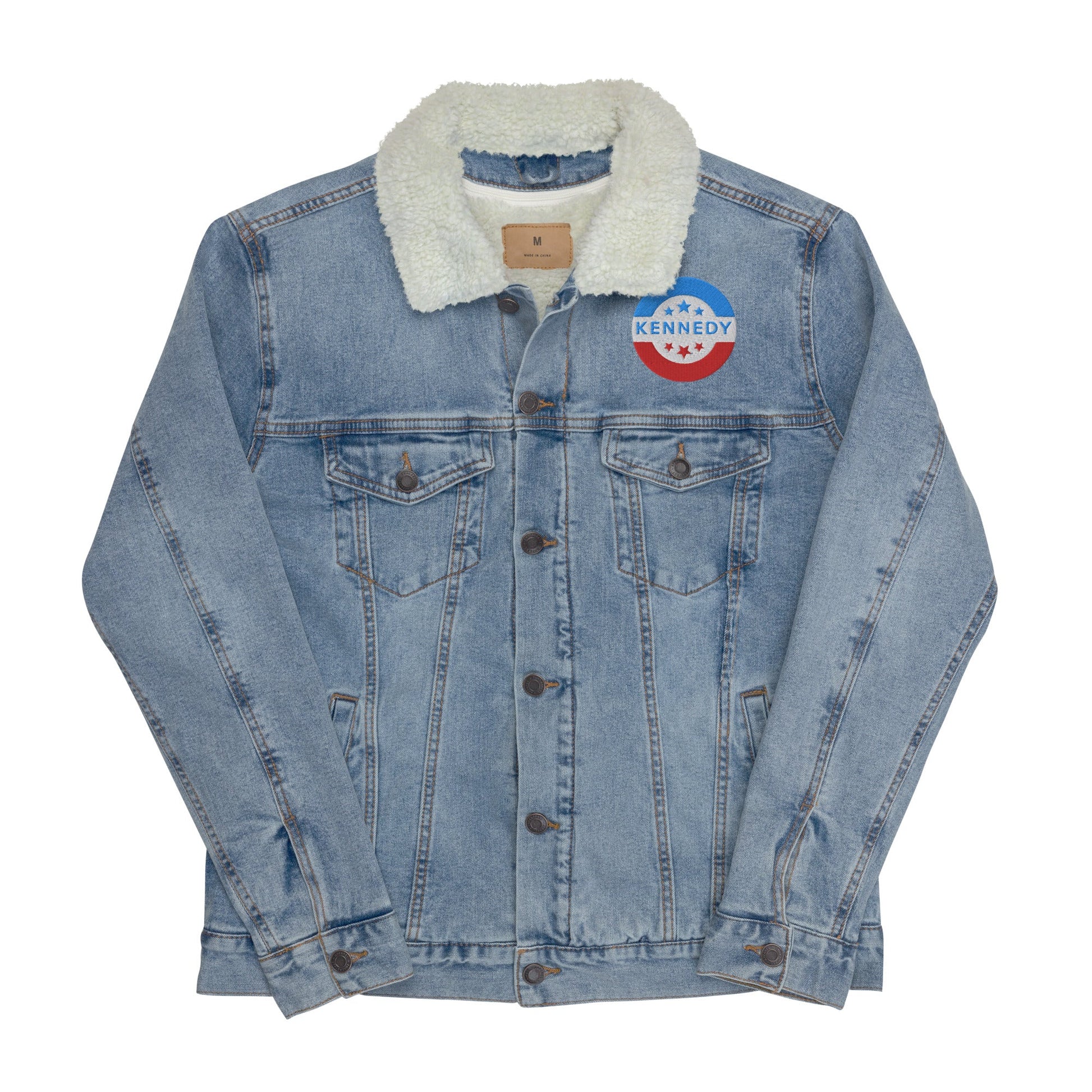 Kennedy For President Warm Denim Jacket - TEAM KENNEDY. All rights reserved