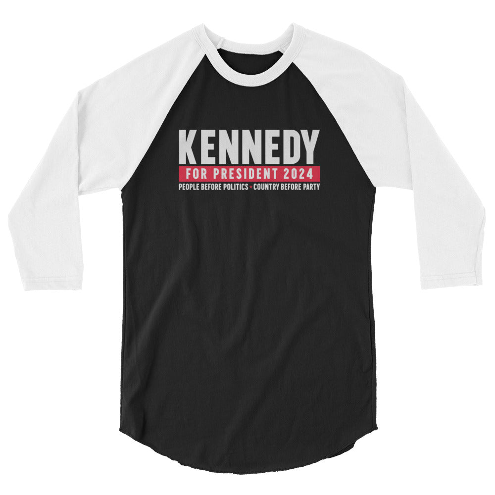 Kennedy for the People 3/4 Sleeve Raglan Shirt - TEAM KENNEDY. All rights reserved