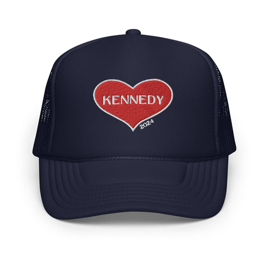 Kennedy Heart 2024 Foam Trucker Hat - TEAM KENNEDY. All rights reserved