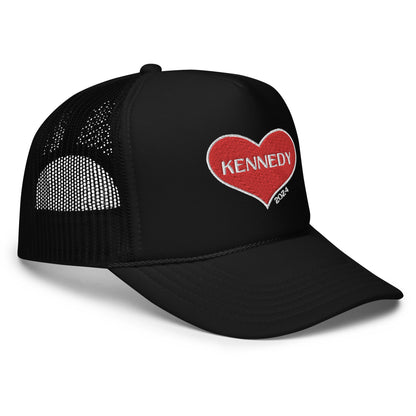 Kennedy Heart 2024 Foam Trucker Hat - TEAM KENNEDY. All rights reserved