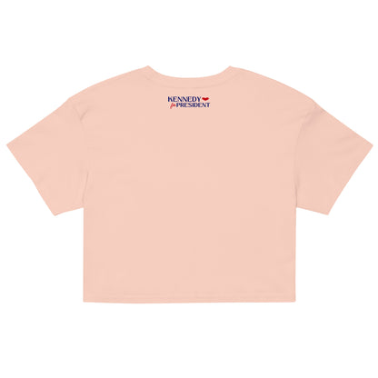 Kennedy Heart Embroidered Women’s Crop Top - Team Kennedy Official Merchandise