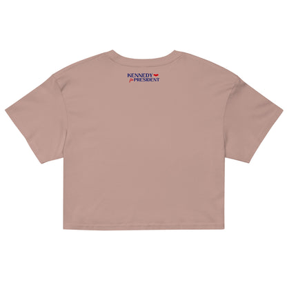 Kennedy Heart Embroidered Women’s Crop Top - Team Kennedy Official Merchandise