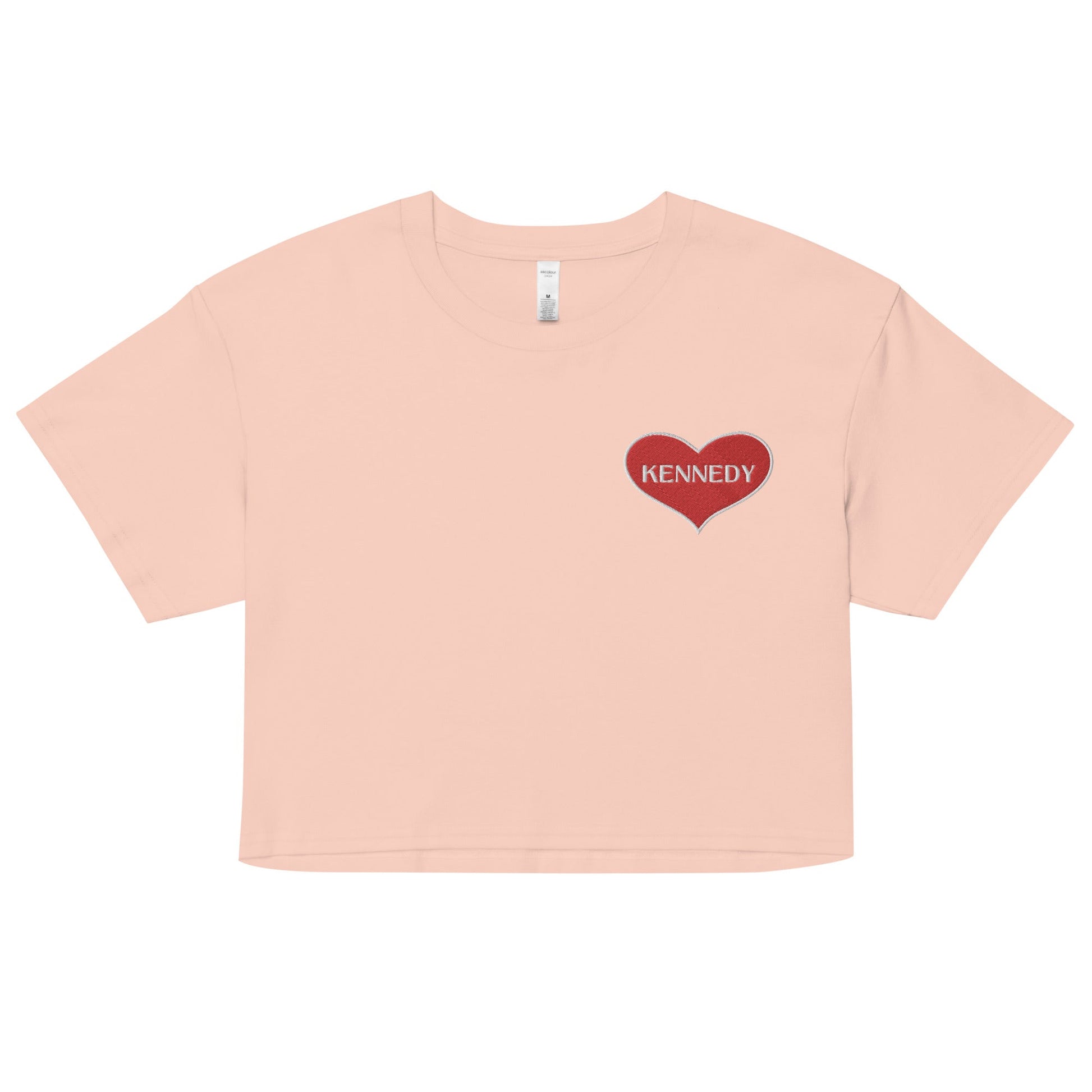 Kennedy Heart Embroidered Women’s Crop Top - Team Kennedy Official Merchandise