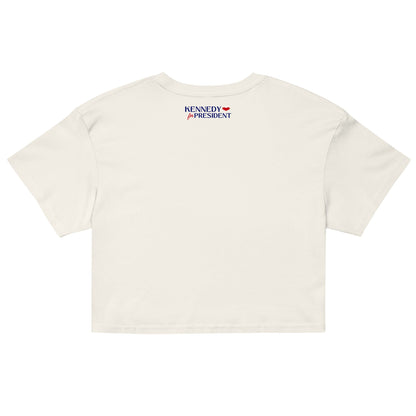 Kennedy Heart Embroidered Women’s Crop Top - Team Kennedy Official Merchandise