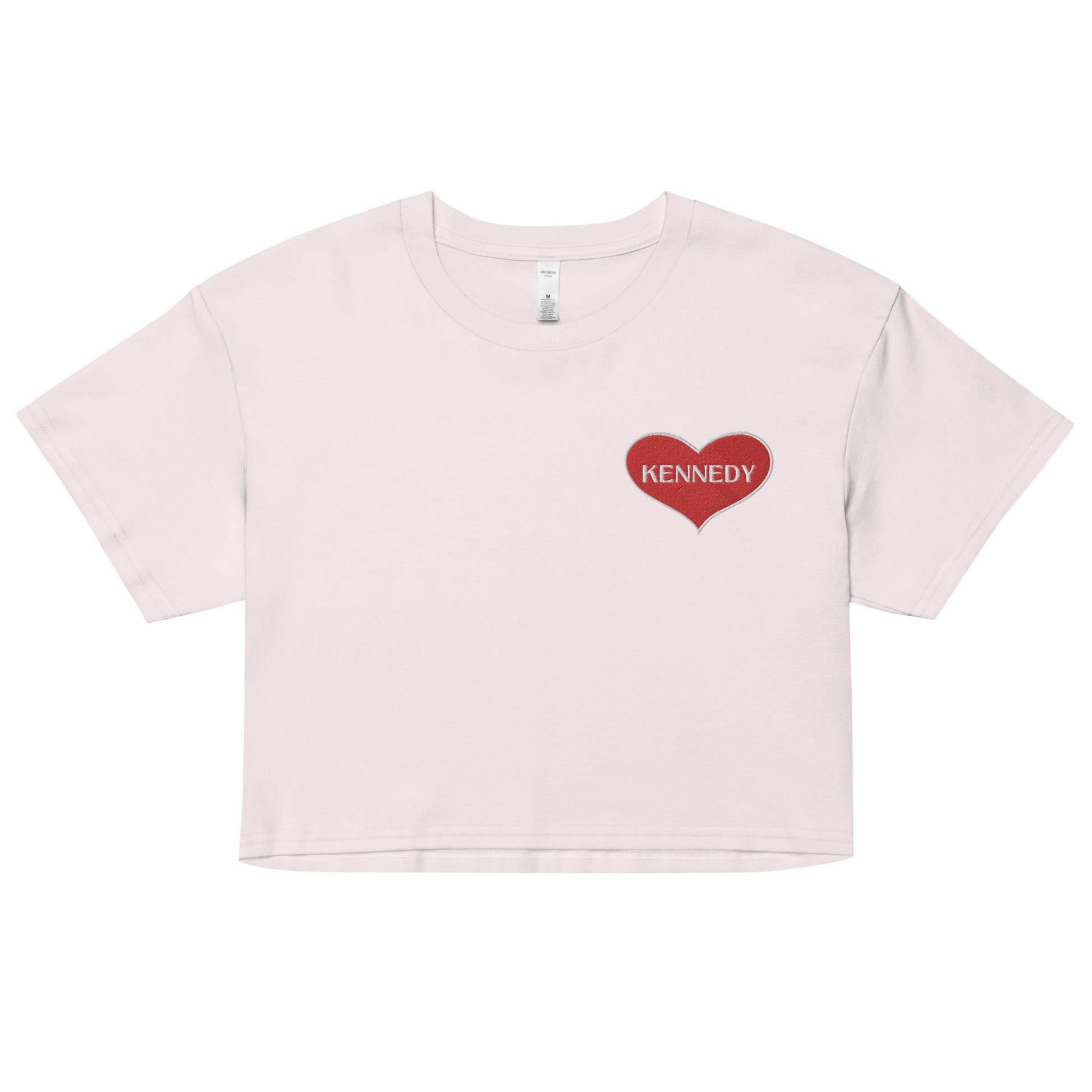 Kennedy Heart Embroidered Women’s Crop Top - Team Kennedy Official Merchandise