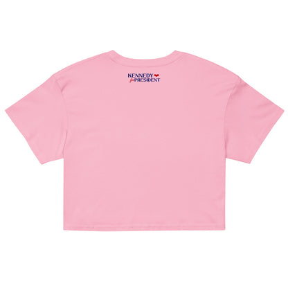 Kennedy Heart Embroidered Women’s Crop Top - Team Kennedy Official Merchandise