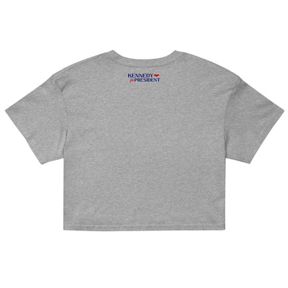 Kennedy Heart Embroidered Women’s Crop Top - Team Kennedy Official Merchandise