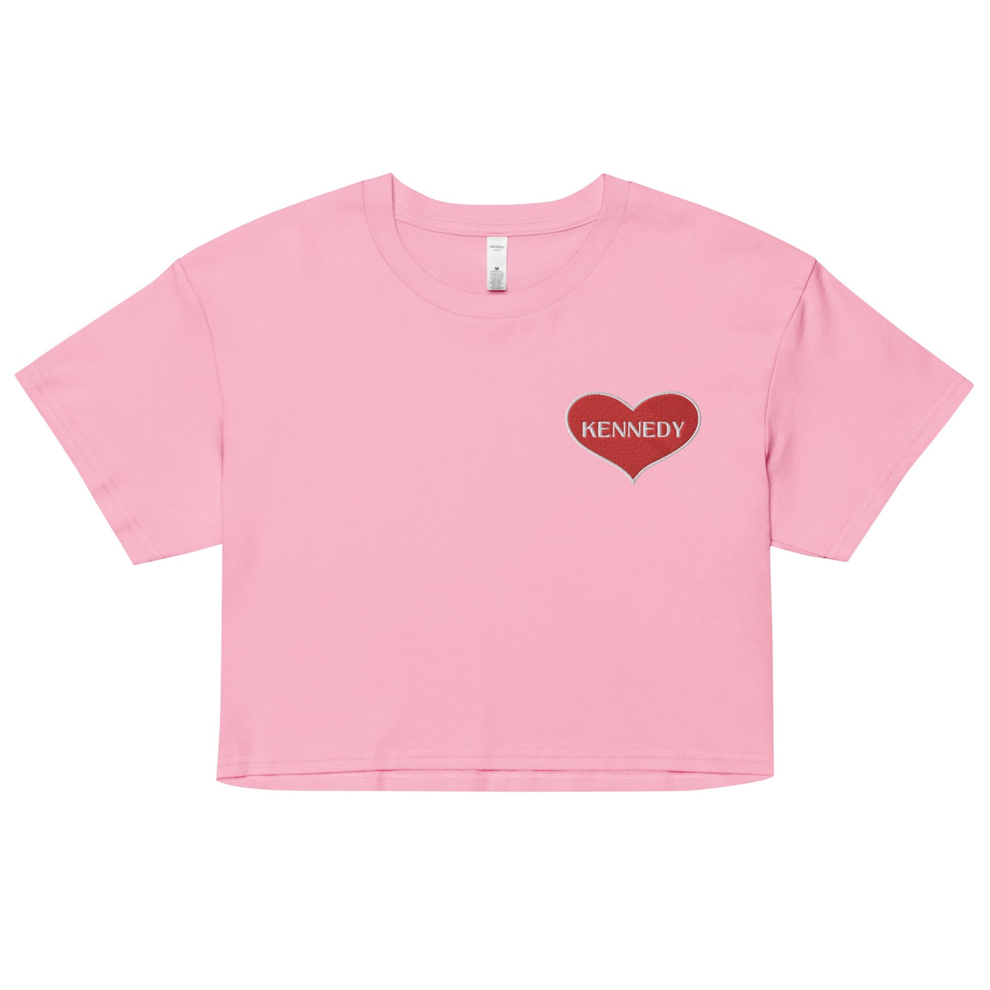 Kennedy Heart Embroidered Women’s Crop Top - Team Kennedy Official Merchandise