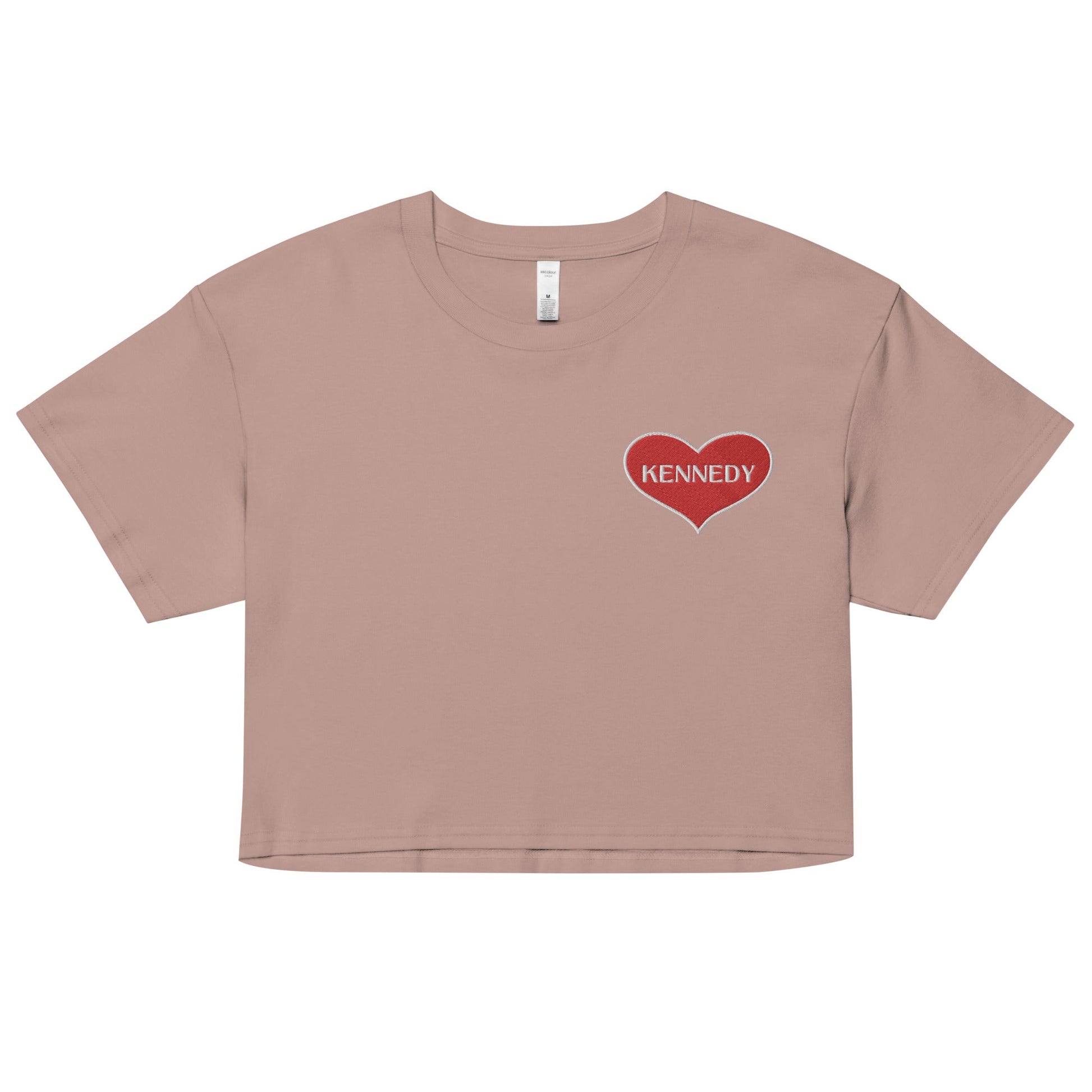 Kennedy Heart Embroidered Women’s Crop Top - Team Kennedy Official Merchandise