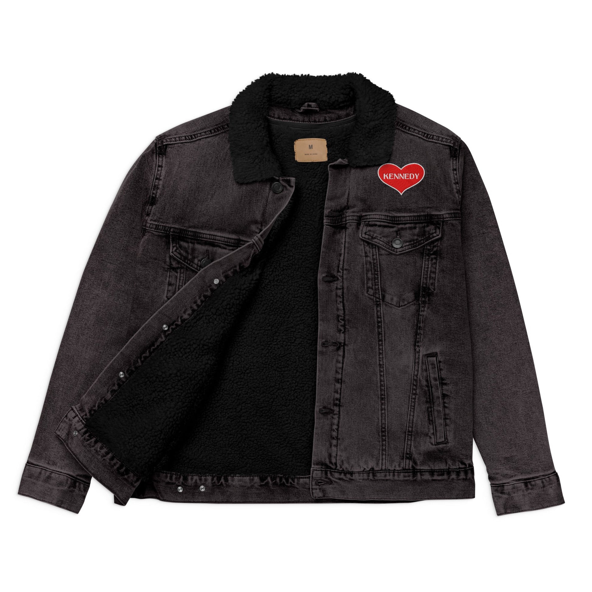 Kennedy Heart Unisex Denim Sherpa Jacket - Team Kennedy Official Merchandise