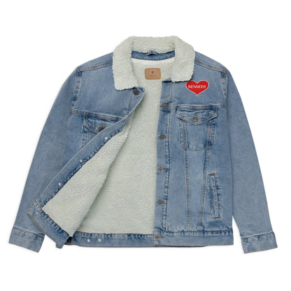 Kennedy Heart Unisex Denim Sherpa Jacket - Team Kennedy Official Merchandise