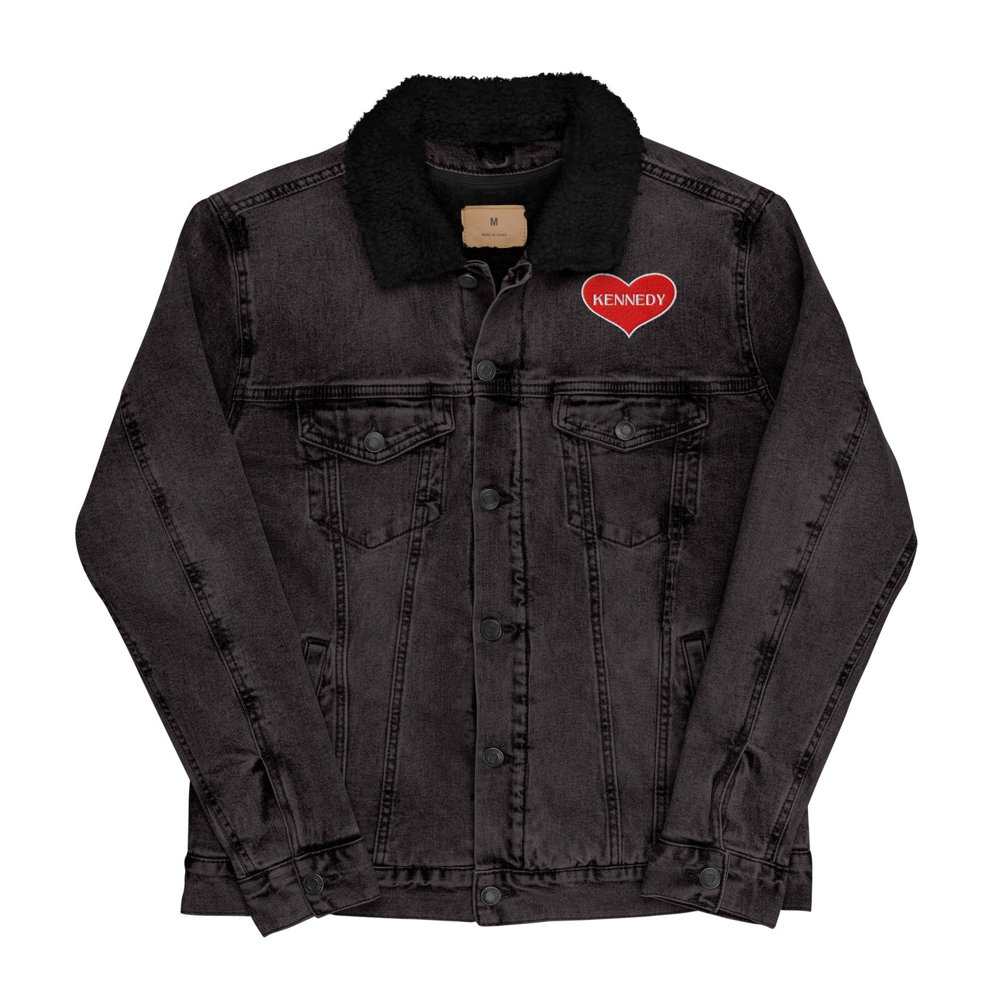 Kennedy Heart Unisex Denim Sherpa Jacket - Team Kennedy Official Merchandise