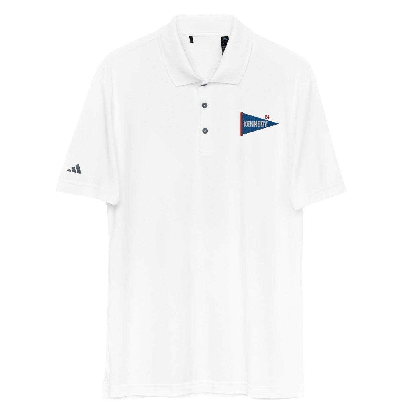 Kennedy Pennant Embroidered Adidas Performance Polo Shirt - Team Kennedy Official Merchandise