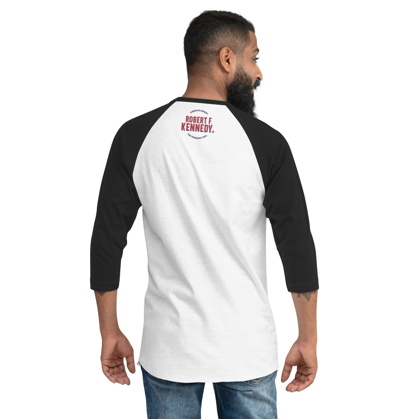 Kennedy Spirit of '68 3/4 Sleeve Raglan Shirt - TEAM KENNEDY. All rights reserved