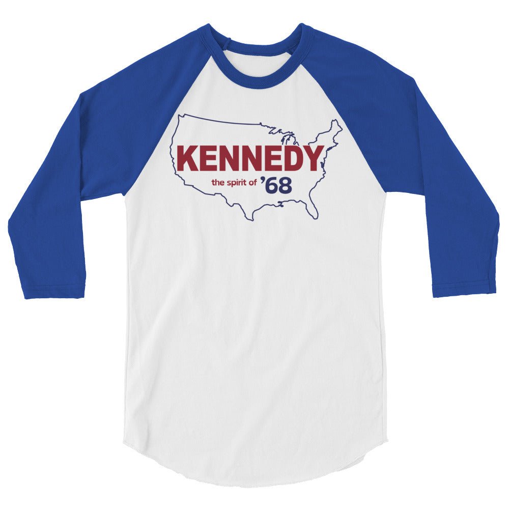 Kennedy Spirit of '68 3/4 Sleeve Raglan Shirt - TEAM KENNEDY. All rights reserved