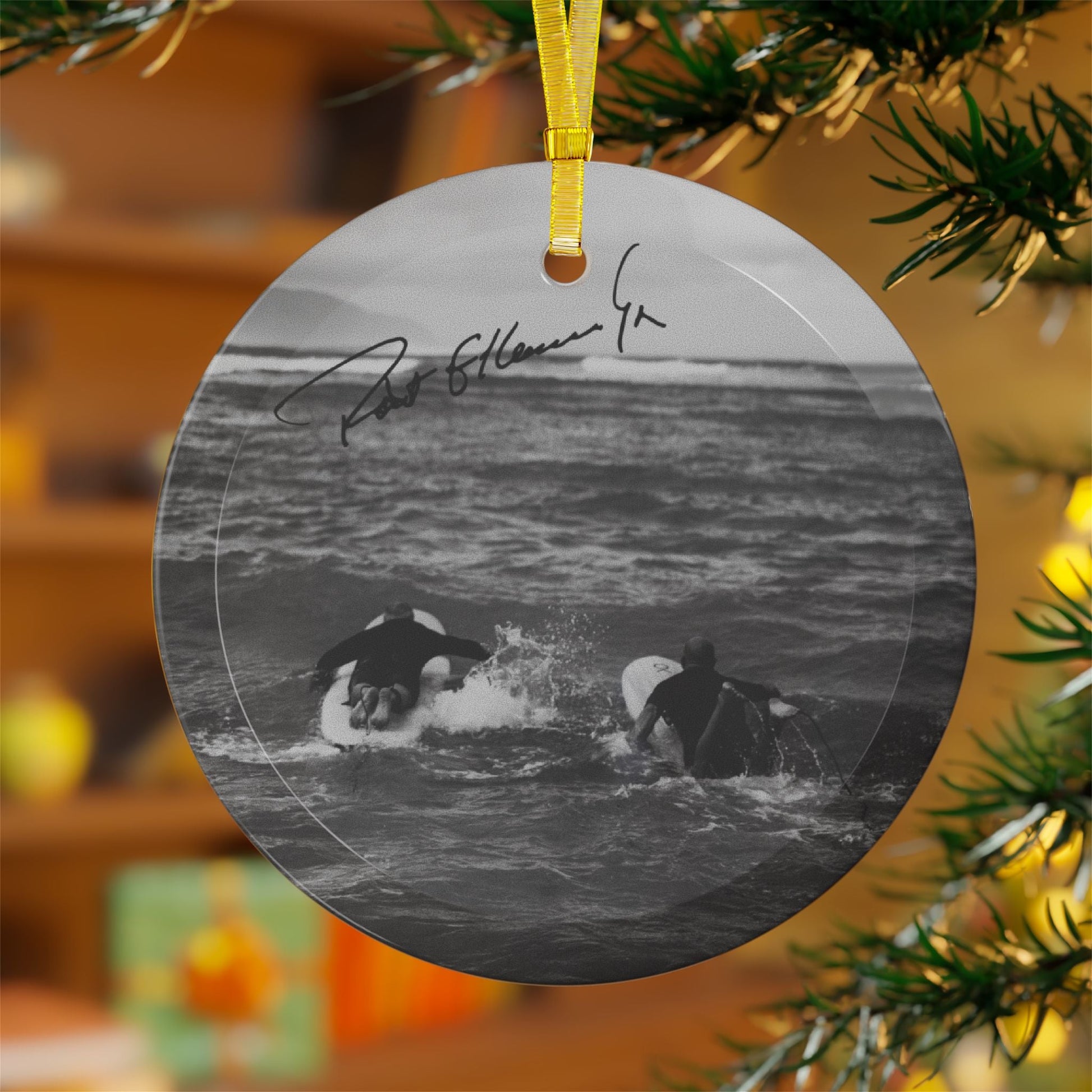 Kennedy Surfing Signature Glass Ornament - Team Kennedy Official Merchandise