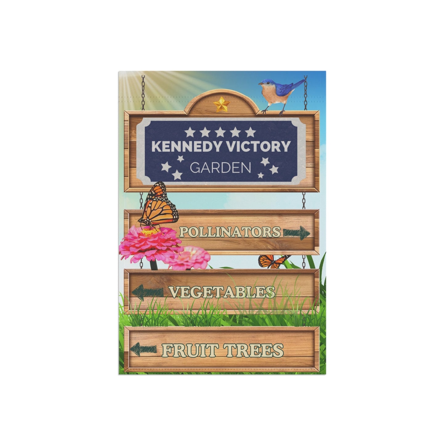 Kennedy Victory Garden Sign - TEAM KENNEDY. All rights reserved