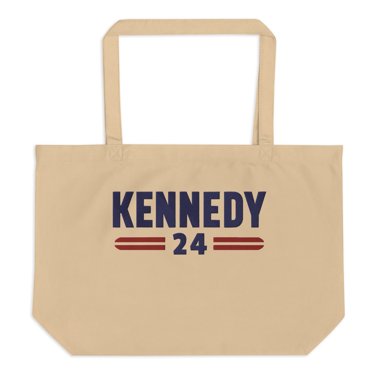 Large Organic Embroidered Kennedy Classic Tote Bag - TEAM KENNEDY. All rights reserved