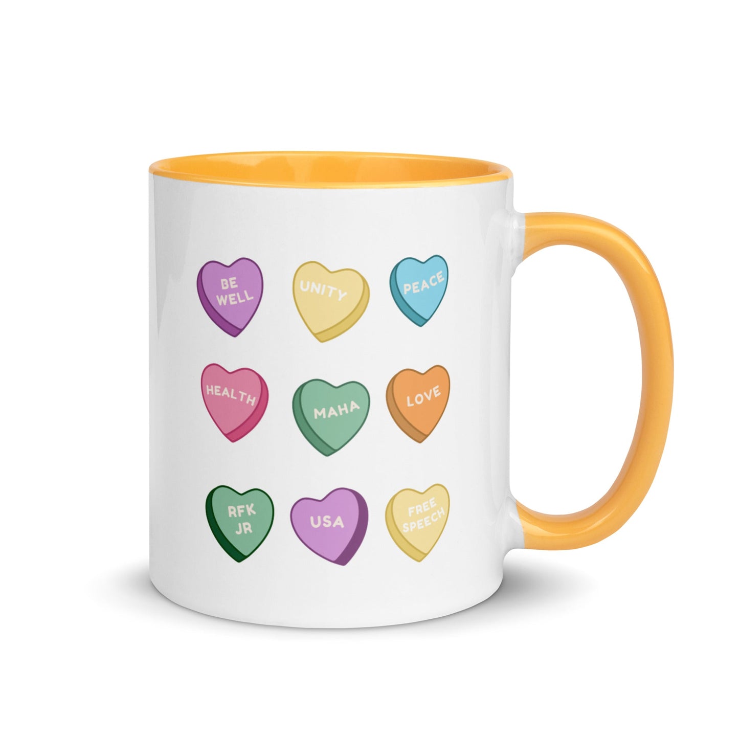 MAHA Candy Hearts Mug with Color Inside - Team Kennedy Official Merchandise