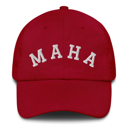 MAHA Collegiate Embroidered Dad Hat - Team Kennedy Official Merchandise