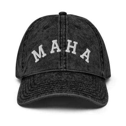 MAHA Collegiate Embroidered Vintage Cotton Twill Cap - Team Kennedy Official Merchandise