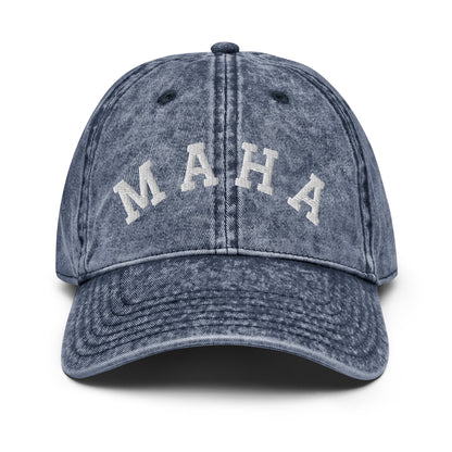 MAHA Collegiate Embroidered Vintage Cotton Twill Cap - Team Kennedy Official Merchandise