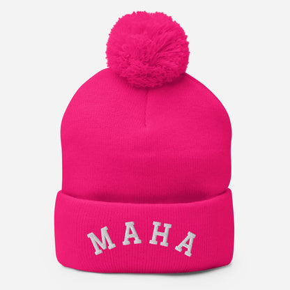 MAHA Collegiate Pom - Pom Beanie - Team Kennedy Official Merchandise