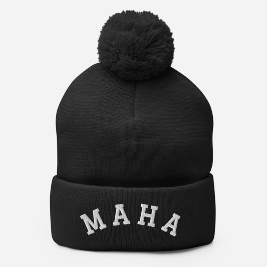 MAHA Collegiate Pom - Pom Beanie - Team Kennedy Official Merchandise