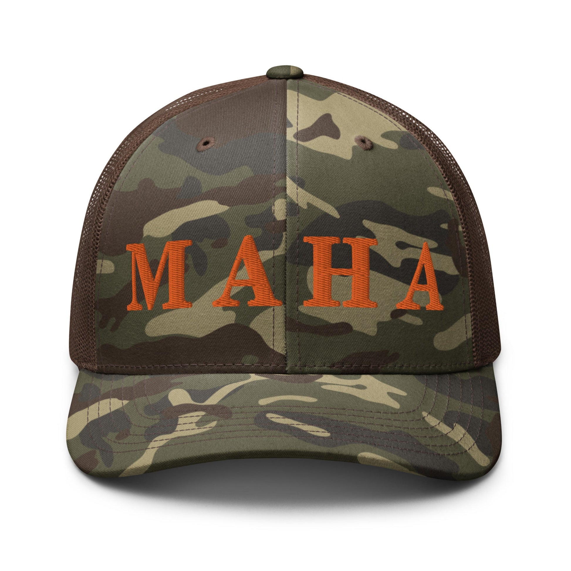 MAHA embroidered Camouflage Trucker Hat - Team Kennedy Official Merchandise