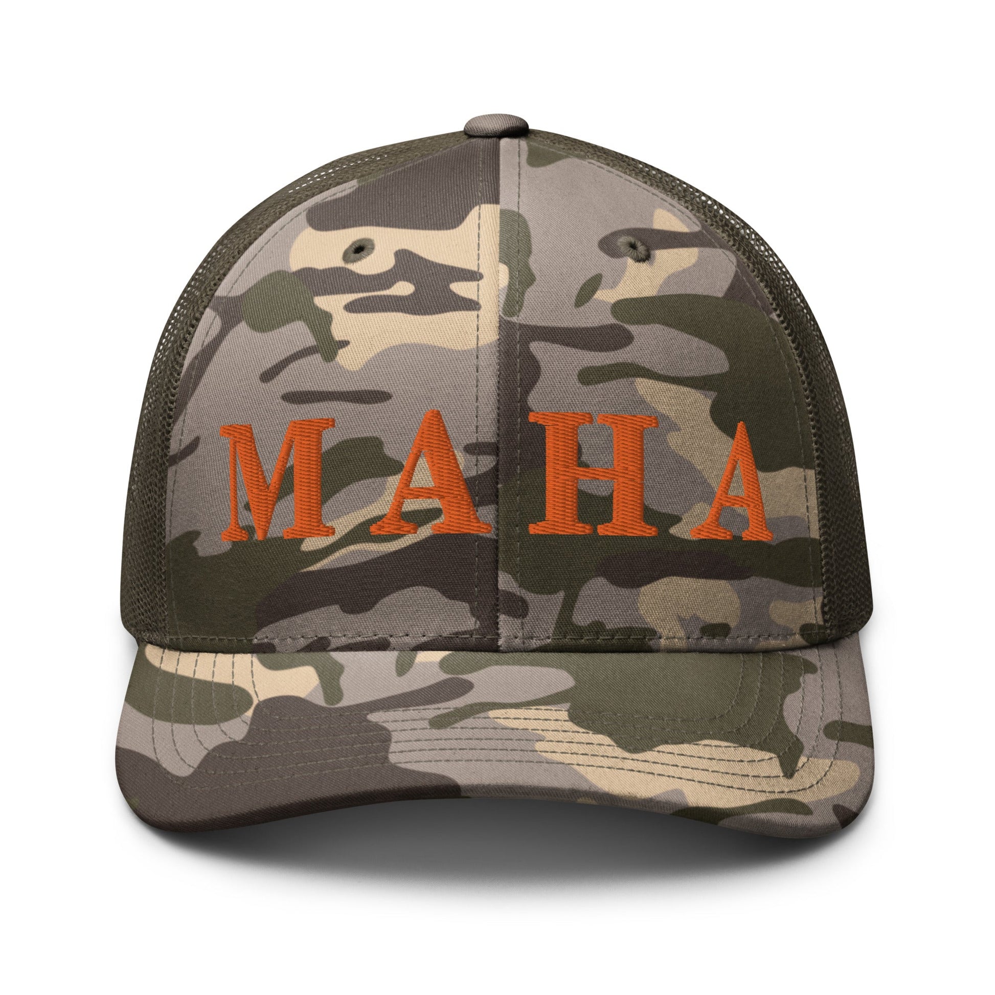 MAHA embroidered Camouflage Trucker Hat - Team Kennedy Official Merchandise