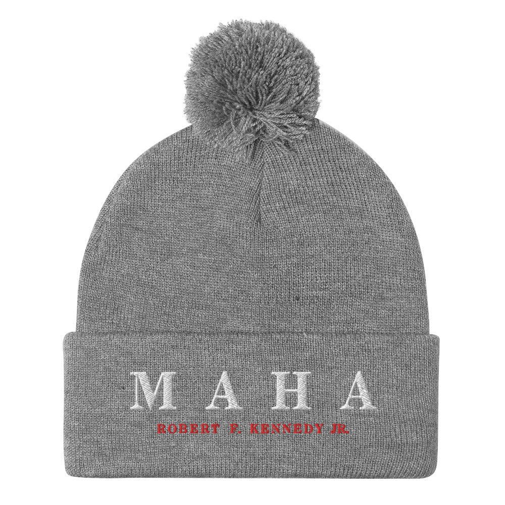 MAHA Embroidered Pom - Pom Beanie - Team Kennedy Official Merchandise