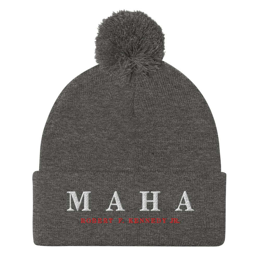 MAHA Embroidered Pom - Pom Beanie - Team Kennedy Official Merchandise