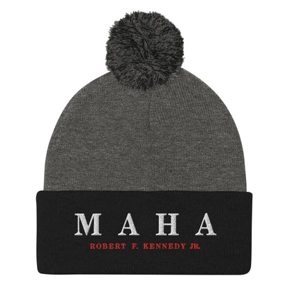 MAHA Embroidered Pom - Pom Beanie - Team Kennedy Official Merchandise