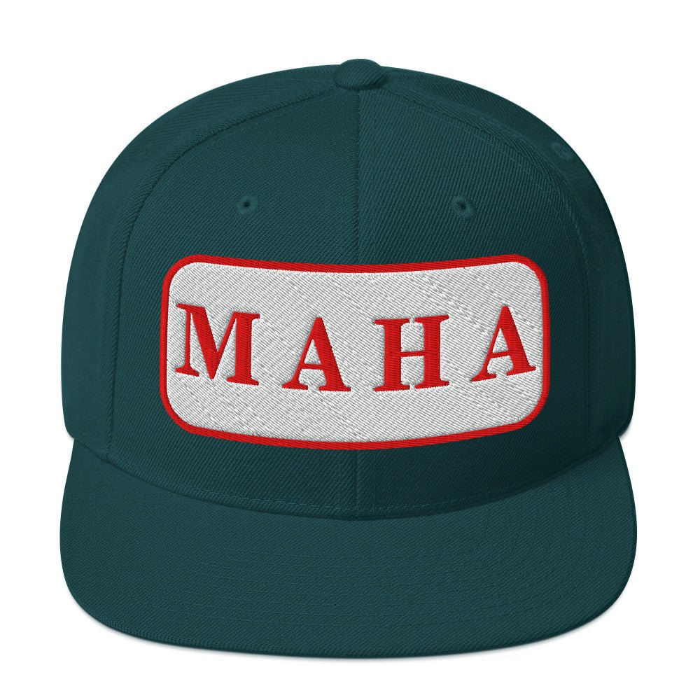 MAHA Patch Holiday Embroidered Snapback Hat - Team Kennedy Official Merchandise