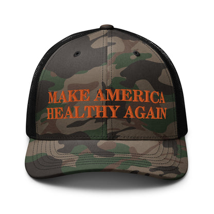 Make America Healthy Again Camouflage Trucker Hat - Team Kennedy Official Merchandise