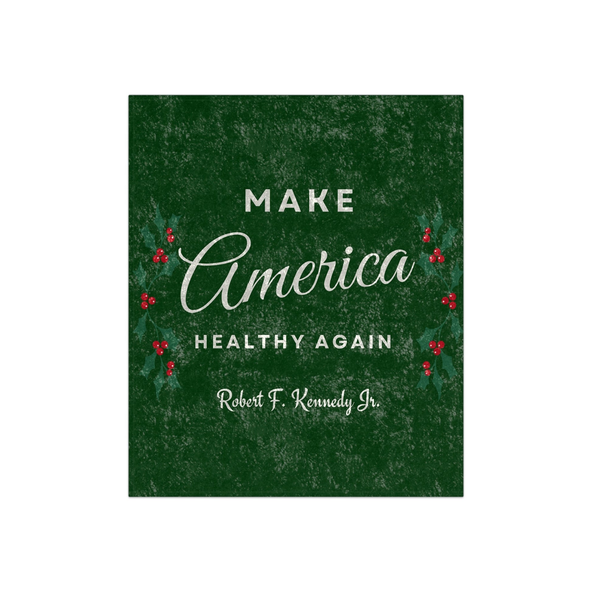 Make America Healthy Again Christmas Crushed Velvet Blanket - Team Kennedy Official Merchandise