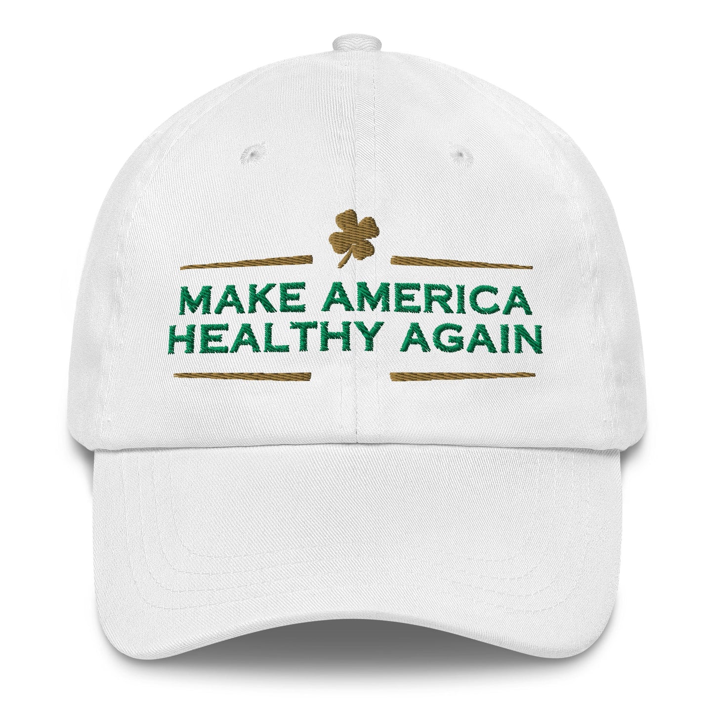 Make America Healthy Again Clover Embroidered Dad Hat - Team Kennedy Official Merchandise