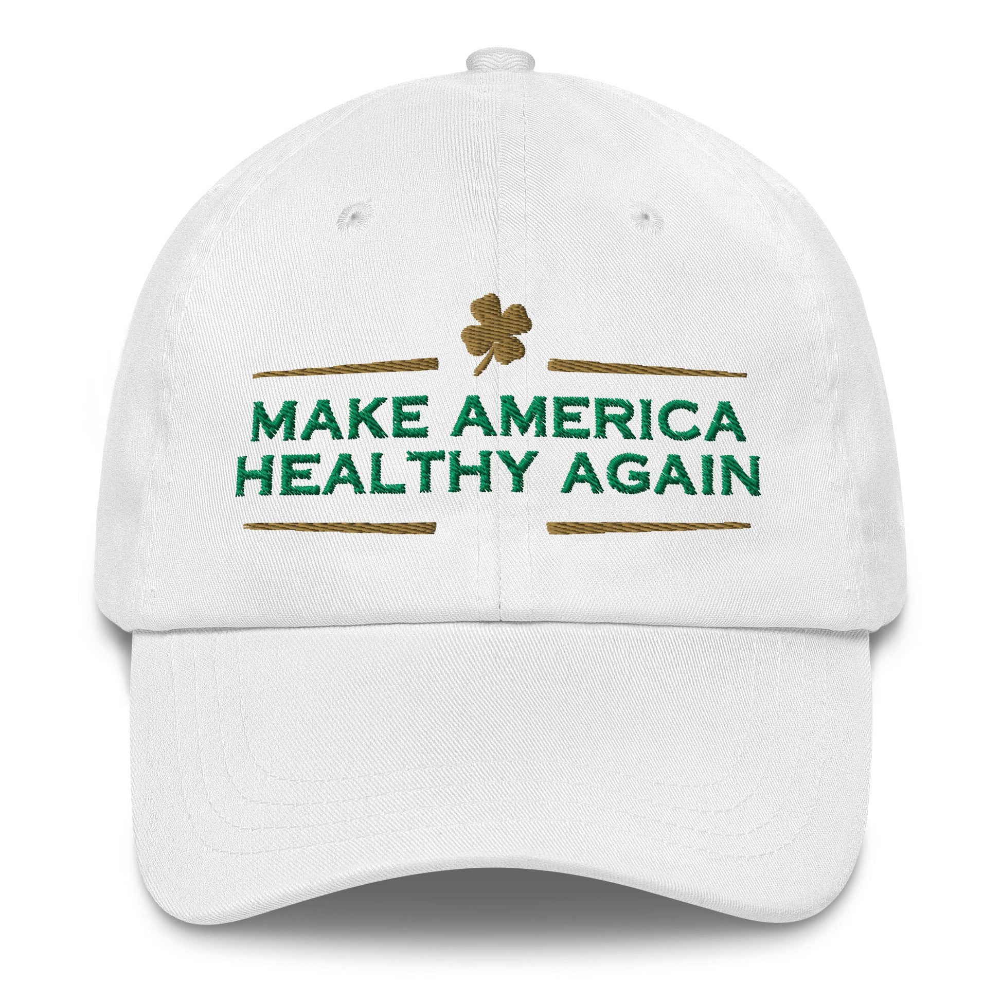 Make America Healthy Again Clover Embroidered Dad Hat - Team Kennedy Official Merchandise